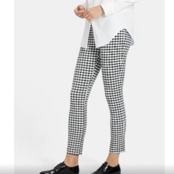 Theory Blue Plaid Skinny Pants Sz4 - Picture 3 of 14